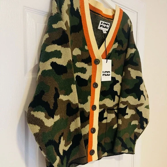 KBB by KAHLANA Women's 'The Slouchy Cardigan' - Olive Camo Size Small - Picture 6 of 11